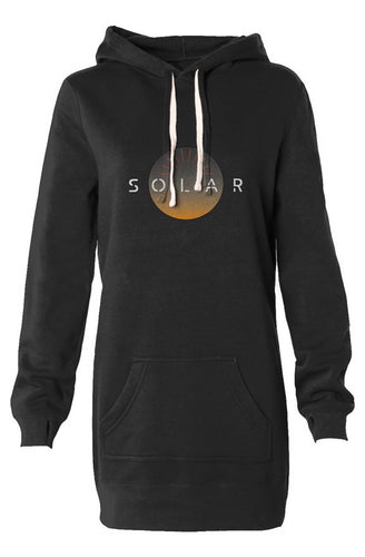 SOLAR Hooded Sweatshirt Dress [blk]
