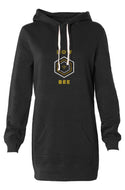 Women's Now Bee Hooded Sweatshirt Dress [blk]